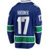 Filip Hronek Vancouver Canucks Fashion7 Home Breakaway Jersey - Blue - Detail View