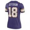 Justin Jefferson Minnesota Vikings Nike Women's Alternate Legend Player Performance Top - Purple - Detail View