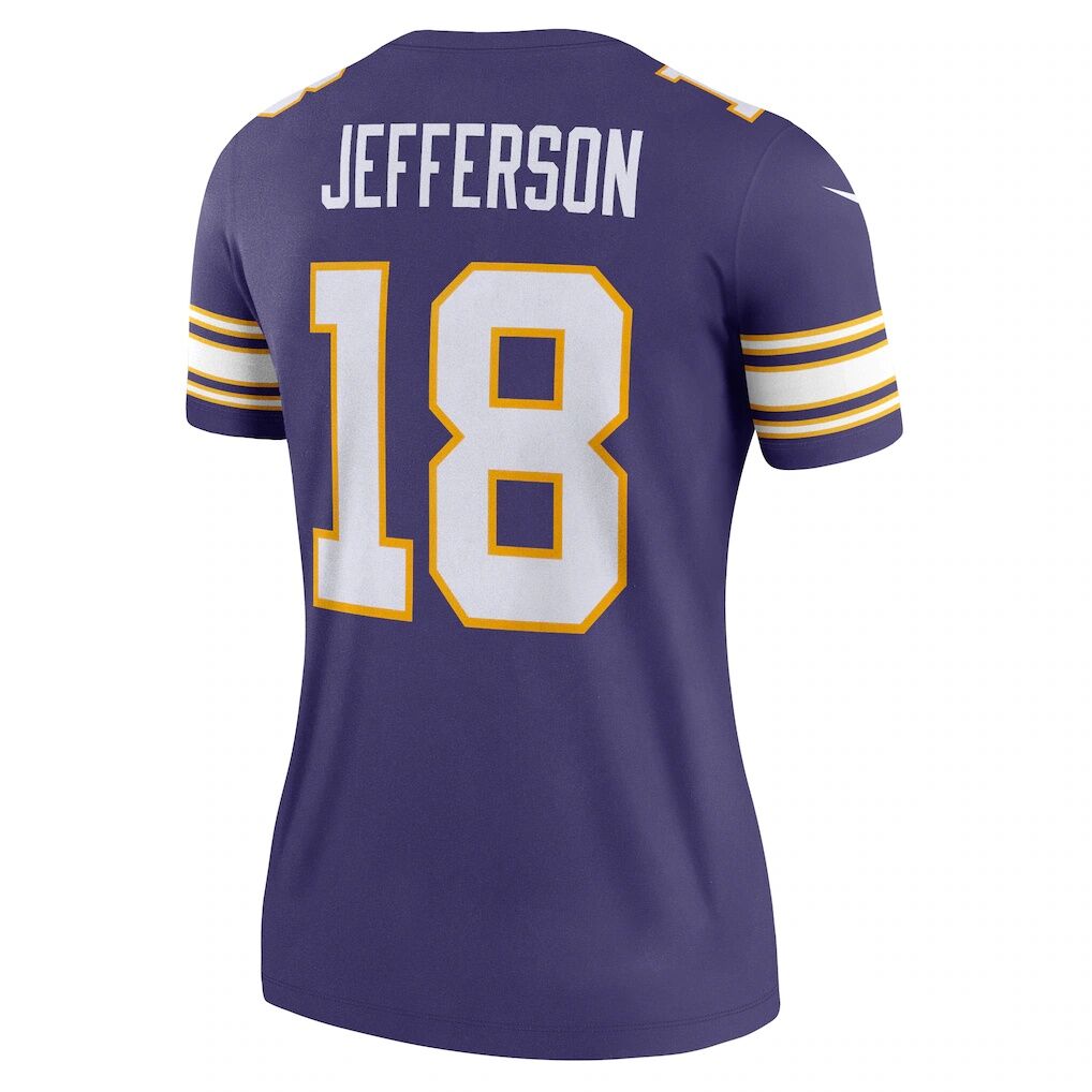 Justin Jefferson Minnesota Vikings Nike Women's Alternate Legend Player Performance Top