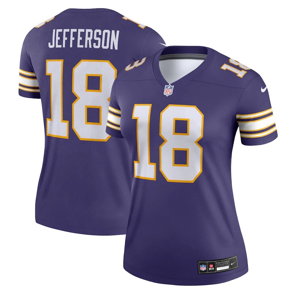 Justin Jefferson Minnesota Vikings Nike Women's Alternate Legend Player Performance Top
