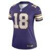 Justin Jefferson Minnesota Vikings Nike Women's Alternate Legend Player Performance Top - Purple - Side View