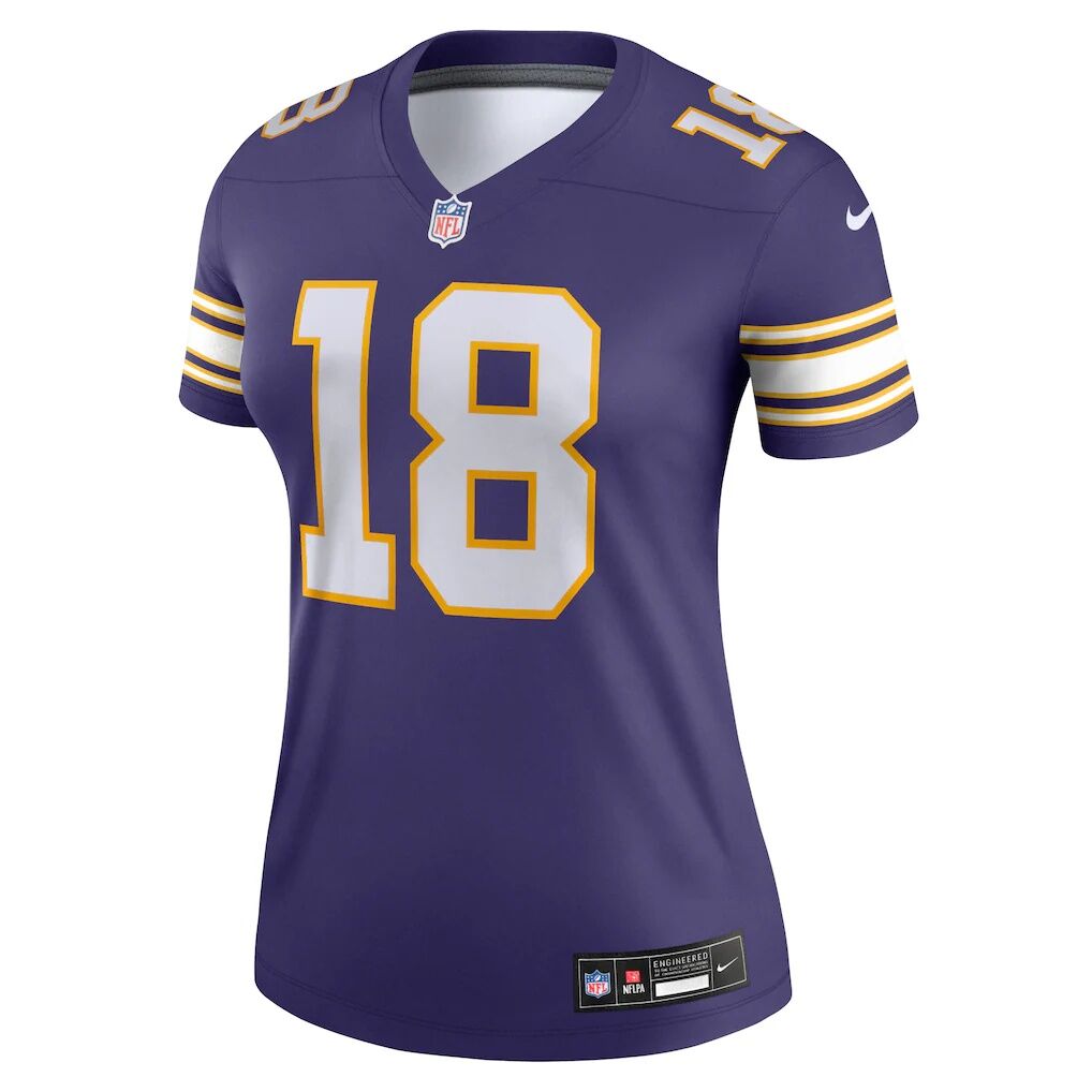 Justin Jefferson Minnesota Vikings Nike Women's Alternate Legend Player Performance Top