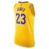 LeBron James Los Angeles Lakers Nike Authentic Jersey - Gold - Detail View