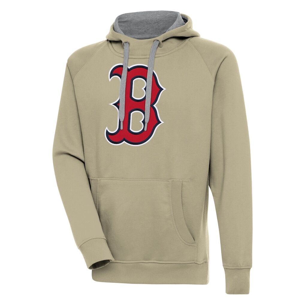 Boston Red Sox Antigua Victory Pullover Hoodie - Khaki