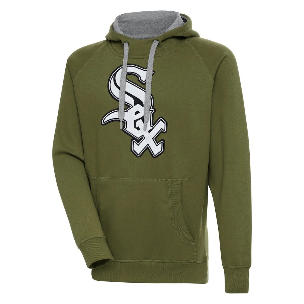 Chicago White Sox Antigua Victory Pullover Hoodie - Olive