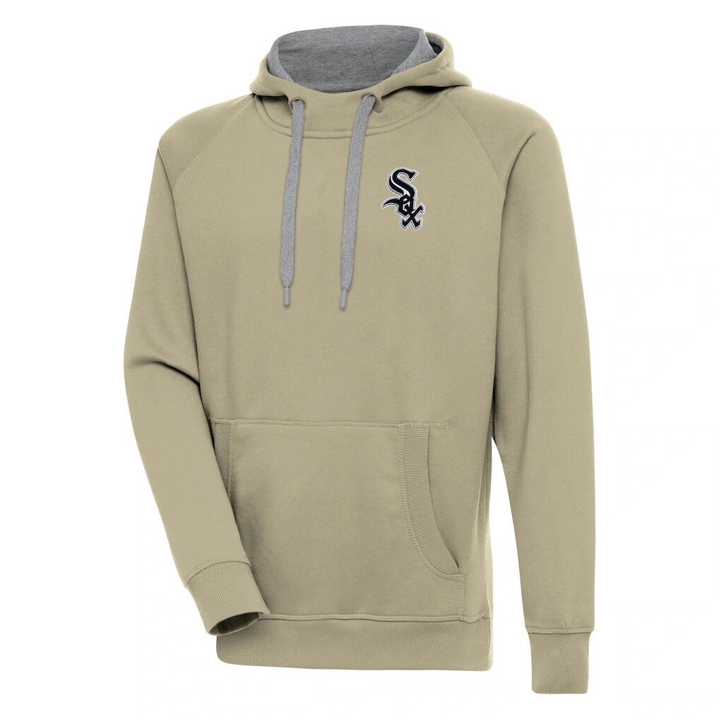 Chicago White Sox Antigua Victory Pullover Hoodie - Khaki