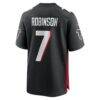 Bijan Robinson Atlanta Falcons Nike Game Jersey - Black - Detail View
