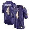 Zay Flowers Baltimore Ravens Nike Game Jersey - Purple - Front View