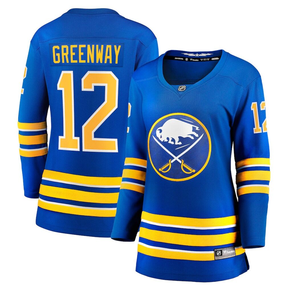 Jordan Greenway Buffalo Sabres Women’s Fashion7 Home Breakaway Jersey – Royal