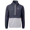 Atlanta Braves Cutter & Buck Charter Eco Recycled Half-Zip Anorak Jacket - - Back View