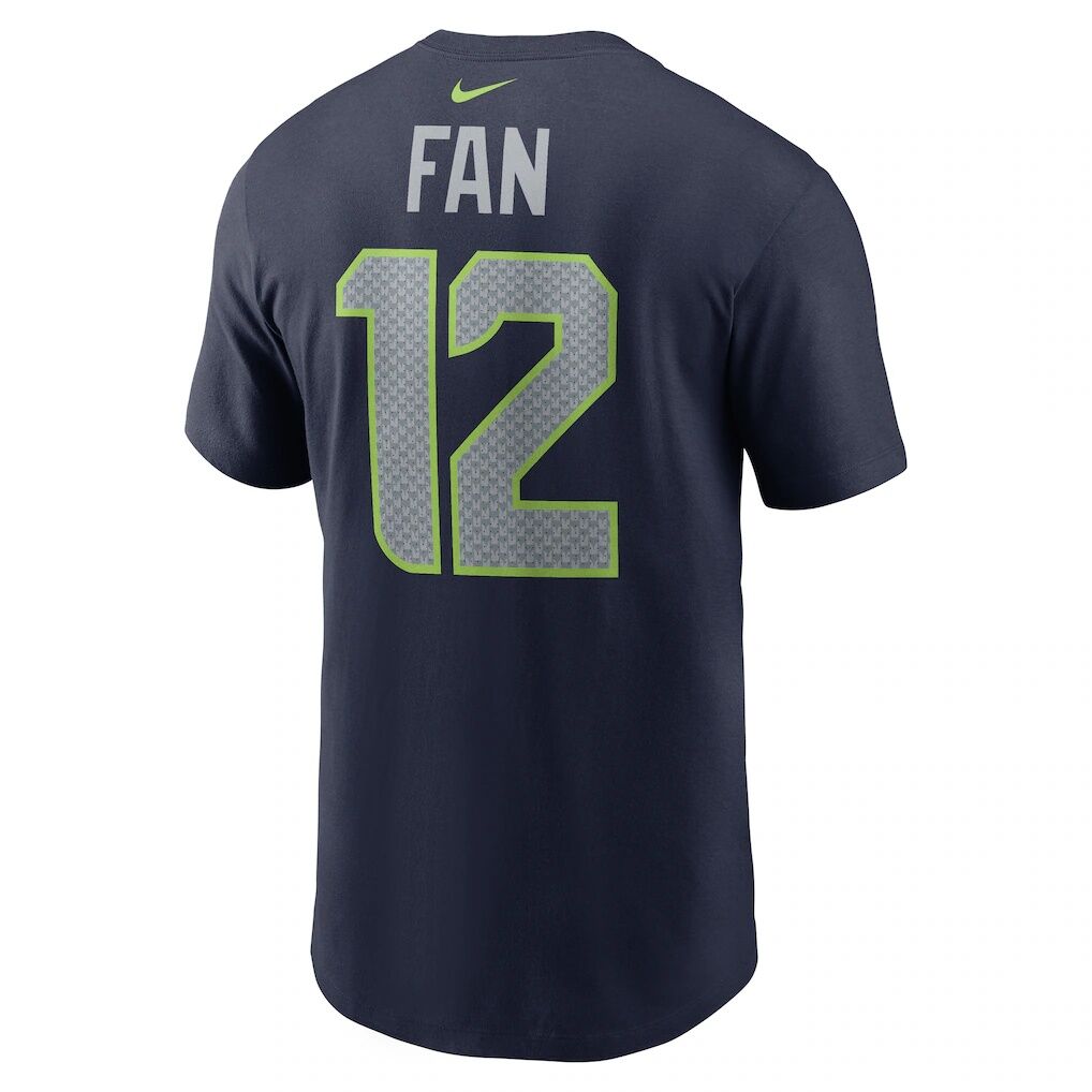 12s Seattle Seahawks Nike Name & Number T-Shirt – College Navy