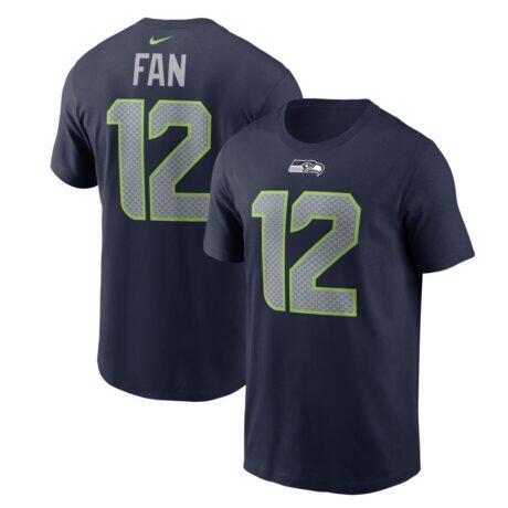 12s Seattle Seahawks Nike Name & Number T-Shirt - College Navy