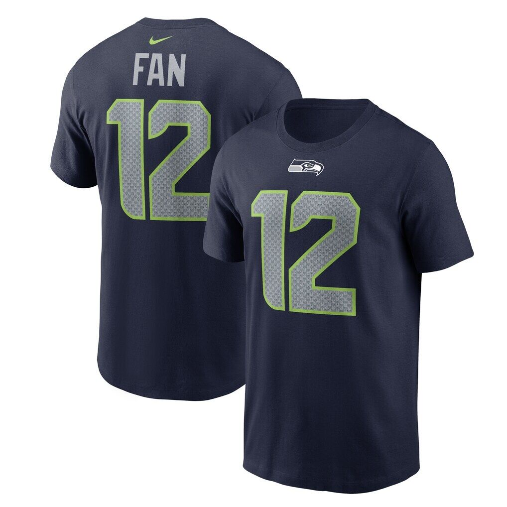 12s Seattle Seahawks Nike Name & Number T-Shirt – College Navy