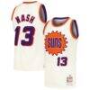 Steve Nash Phoenix Suns Mitchell & Ness Chainstitch Swingman Jersey - Cream - Front View