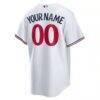 Minnesota Twins Nike Home Replica Custom Jersey - White - Detail View