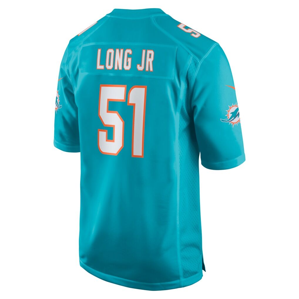 David Long Jr. Miami Dolphins Nike Game Jersey - Aqua