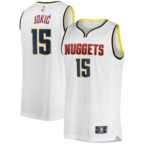 Nikola Jokic Denver Nuggets Fashion7 Fast Break Player Jersey - White - Front View