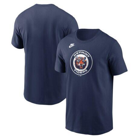 Detroit Tigers Nike Cooperstown Collection T-Shirt - Navy - Front View