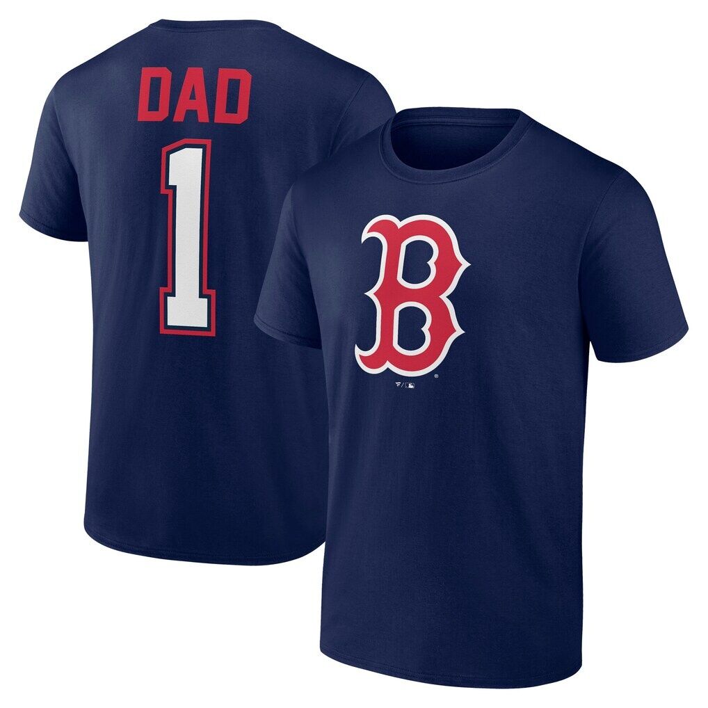 Boston Red Sox Fashion7 #1 Dad Name & Number T-Shirt