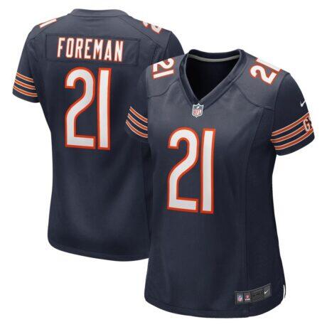 D'Onta Foreman Chicago Bears Nike Women's Game Jersey - Navy - Front View
