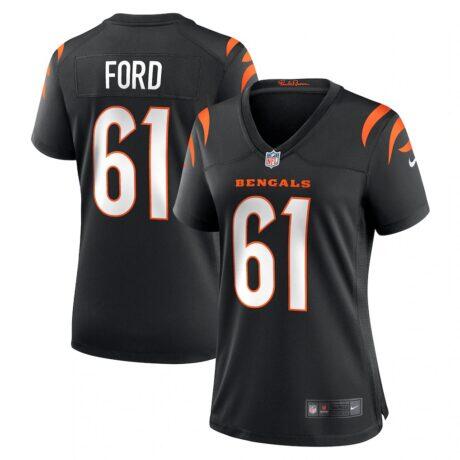 Cody Ford Cincinnati Bengals Nike Women's Game Jersey - Black - Front View