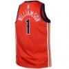 Zion Williamson New Orleans Pelicans Jordan Brand Swingman Jersey Statement - Red - Detail View