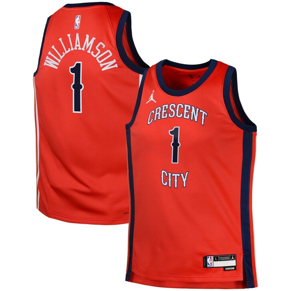 Zion Williamson New Orleans Pelicans Jordan Brand Swingman Jersey Statement