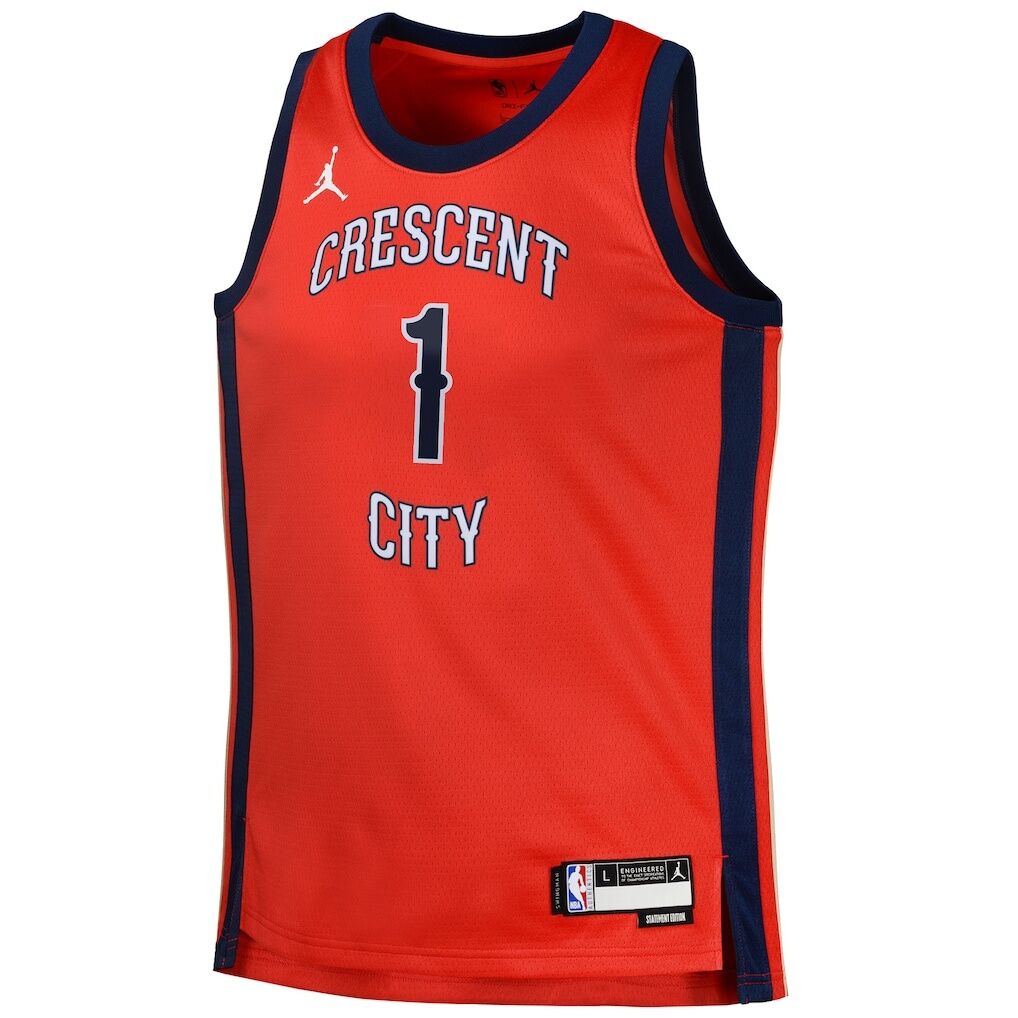 Zion Williamson New Orleans Pelicans Jordan Brand Swingman Jersey Statement