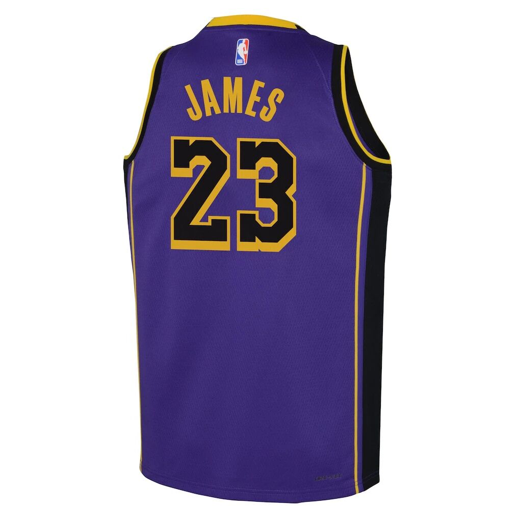 LeBron James Los Angeles Lakers Jordan Brand Youth Swingman Jersey - Statement Edition
