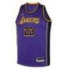 LeBron James Los Angeles Lakers Jordan Brand Youth Swingman Jersey - Purple - Side View