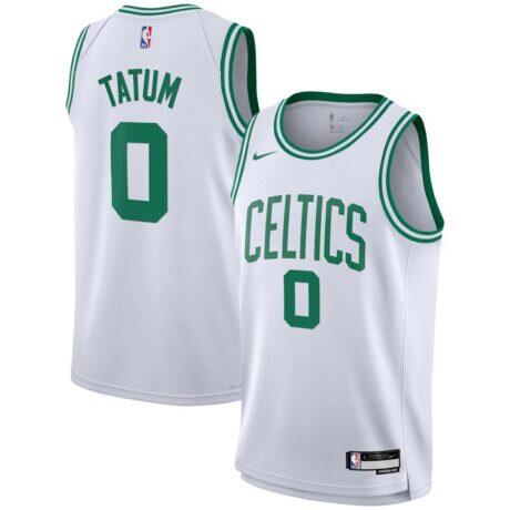 Jayson Tatum Boston Celtics Nike Youth Swingman Jersey - White - Front View