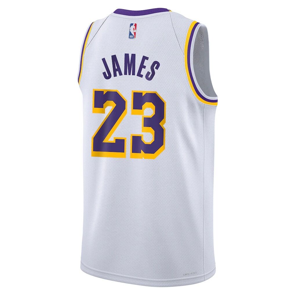 LeBron James Los Angeles Lakers Nike Youth Swingman Jersey - Association Edition