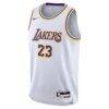 LeBron James Los Angeles Lakers Nike Youth Swingman Jersey - White - Side View