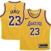LeBron James Los Angeles Lakers Nike Preschool Dri-FIT Swingman Player Jersey - Gold - Front View