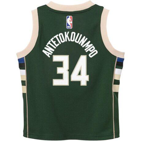 Giannis Antetokounmpo Milwaukee Bucks Nike Toddler Swingman Player Jersey - Green - Front View