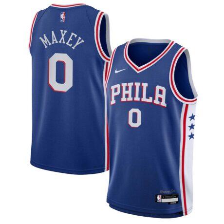 Tyrese Maxey Philadelphia 76ers Nike Youth Swingman Jersey - Icon Edition - - Front View