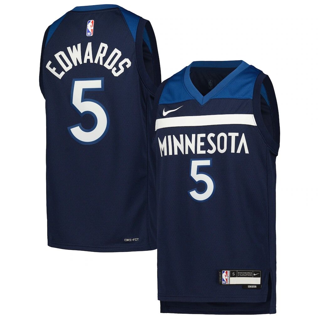 Anthony Edwards Minnesota Timberwolves Nike Youth Swingman Jersey - Icon Edition