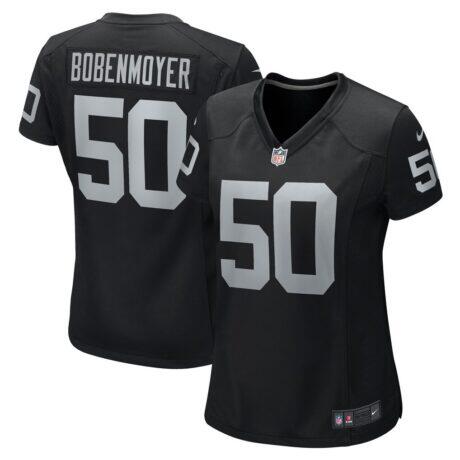 Jacob Bobenmoyer Las Vegas Raiders Nike Women's Game Player Jersey - Black - Front View