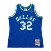 Jamal Mashburn Dallas Mavericks Mitchell & Ness 1993/94 Hardwood Classics Swingman Jersey - Blue - Side View