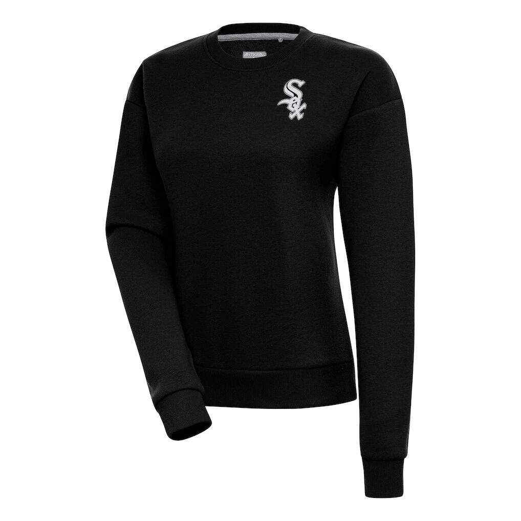Chicago White Sox Antigua Women's Brushed Metallic Victory Pullover Sweatshirt