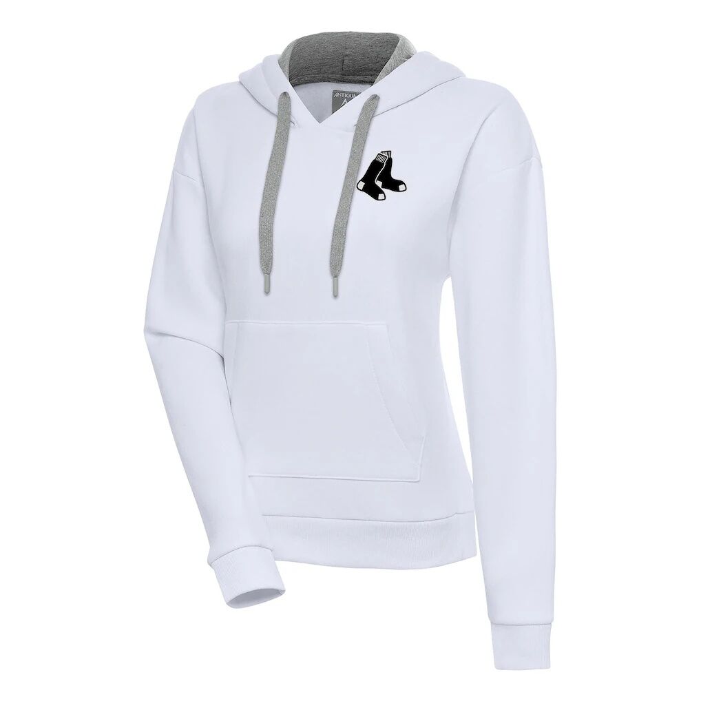 Boston Red Sox Antigua Women's Brushed Metallic Victory Pullover Hoodie