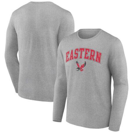 Eastern Washington Eagles Campus Long Sleeve T-Shirt - Gray - Front View