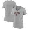 Alabama A&M Bulldogs Women's Campus V-Neck T-Shirt - Gray - Front View