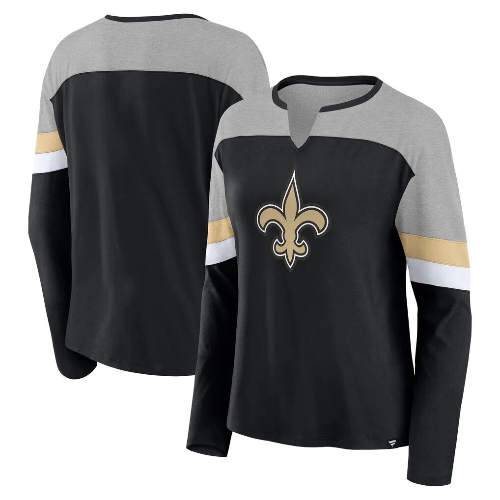New Orleans Saints Fashion7 Women's Primary Chevron Long Sleeve T-Shirt