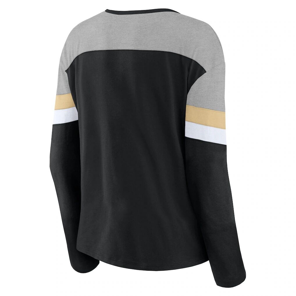 New Orleans Saints Fashion7 Women's Primary Chevron Long Sleeve T-Shirt