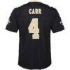 Derek Carr New Orleans Saints Nike Youth Game Jersey - Black - Detail View