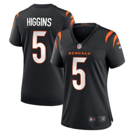 Tee Higgins Cincinnati Bengals Nike Women's Game Player Jersey - Black - Front View