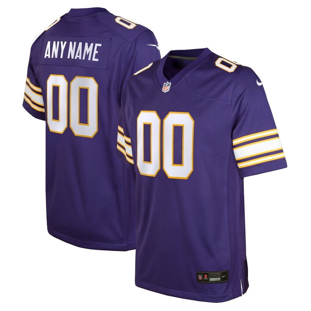 Minnesota Vikings Nike Youth Classic Custom Game Jersey