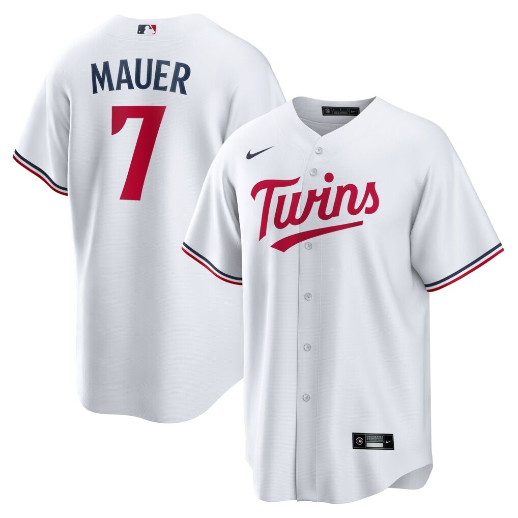 Joe Mauer Minnesota Twins Nike Home Retired Player Replica Jersey