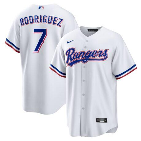 Ivan Rodriguez Texas Rangers Nike Home Retired Player Replica Jersey - White - Front View